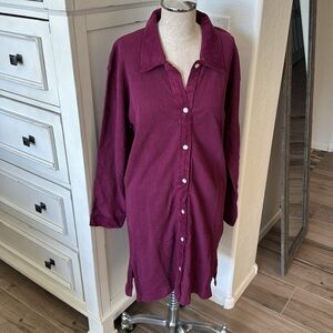 Nap S waffle knit sleep shirt